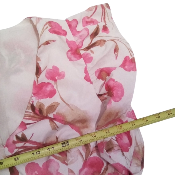 Abercrombie & Fitch Women’s Poplin Tiered Floral V Neck Ruffle Dress Size MT - Picture 10 of 12